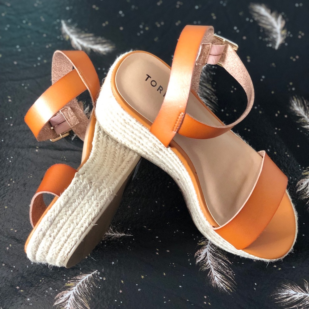 Torrid Cognac Platform Sandals size 7W